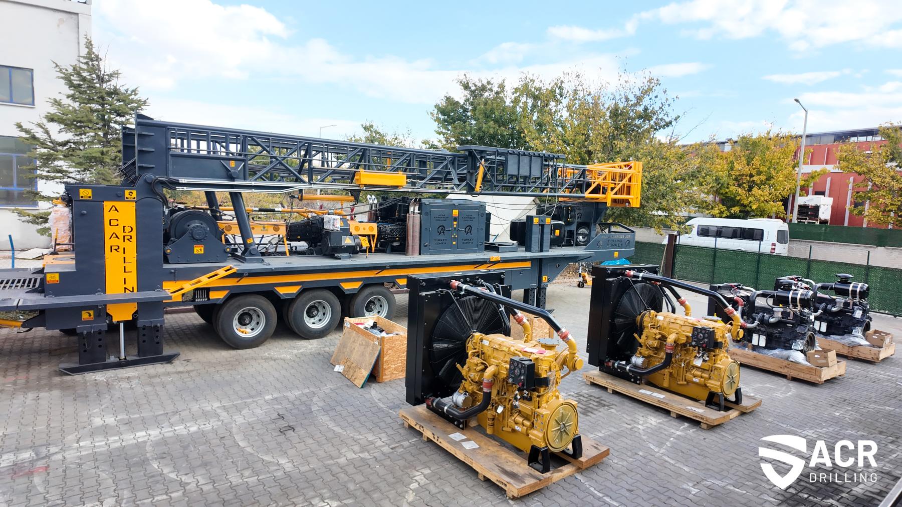 CAT C18 Twin Turbo 700 HP ACR Drilling Acarkardesler Sondaj worldwide borehole water well drilling rig